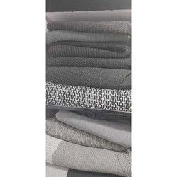 Grey Casual Cotton Fabric