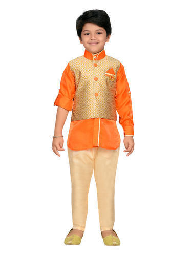 Kids Kurta Pajama Waistcoat Set