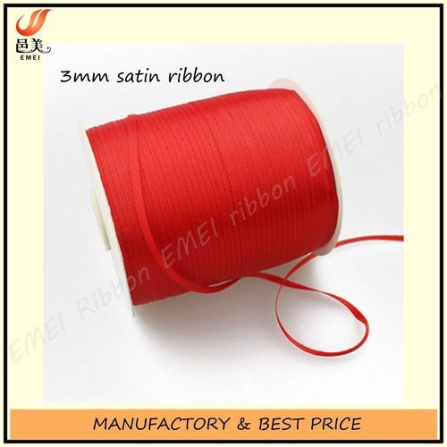 3mm Double Sides Polyester Satin Ribbon