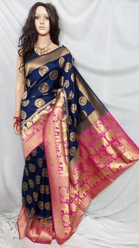 Multi Color Elephant Silk Saree