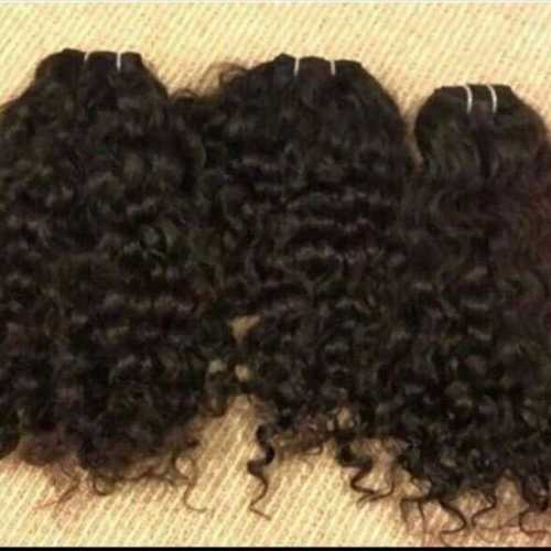 Natural Black Curly Human Hair