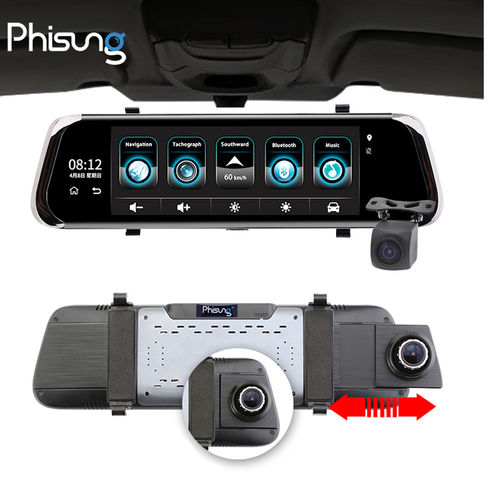 Phisung 4G 10" Adas Bluetooth Rearview Mirror Car Dvr Diameter: 280*75*20 Millimeter (Mm)