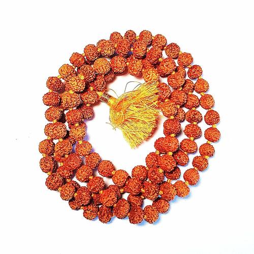 5 Mukhi Nepal Rudraksha Mala With 108+1 Beads (4 mm) Original Japa Mala