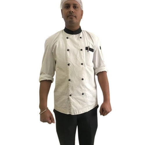 White And Black Hotel Chef Coat