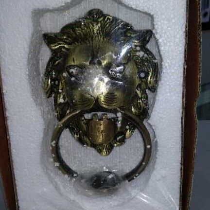 Black And Golden Lion Door Knockers