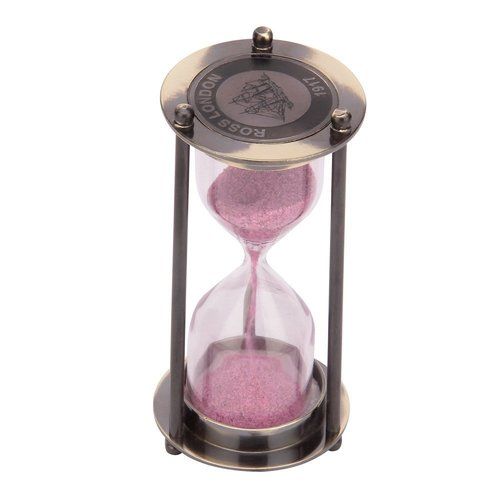 Brass Sand Timer with Ross London Logo