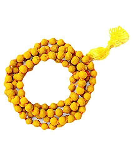 Natural Haldi Mala Turmeric Mala 108+1 Beads Turmeric Rosary For Good Health