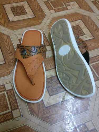 Trendy Synthetic Leather Slipper