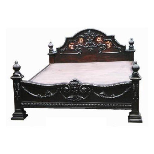 Dark Brown Color Rosewood Cot