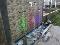 Multicolor Bright And Shining Cascade Wall Water Sheet Fountains For Home Indoor And Outdoor