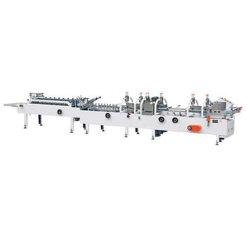 Automatic Folder Gluer Machine - 210~600g/mÂ² Paperboard, 8500x900x1300mm White | Adjustable Speed 0~220m/min, Cold Glue System, High Efficiency, 999999 Counting Range