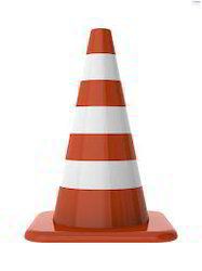 Red and White Safety Cone