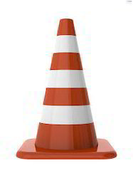 रेड एंड व्हाइट सेफ्टी कोन