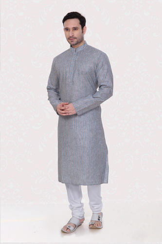 Man'S Exclusive Gray Colour Kurta Pajama Gender: Men at Best Price in ...