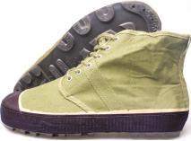 प्राकृतिक रबर और कपास कैनवास एंकल बूट्स