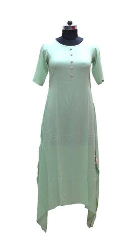 Mezenor A-Line Green Women Kurti