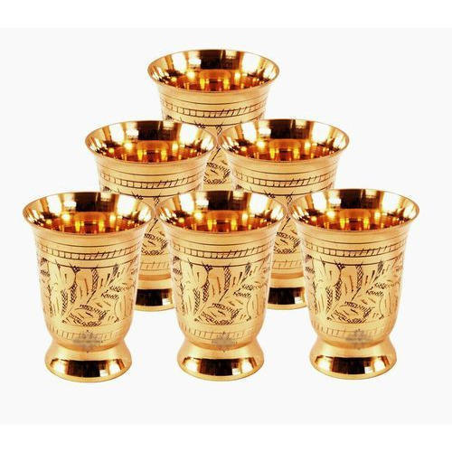 Brass Glass Set Of 6