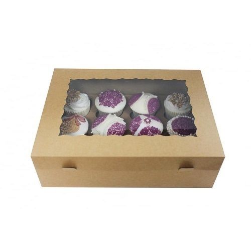 Kraft Six Mini Cupcake Box With Window