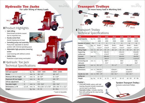 Hydraulic Toe Jacks