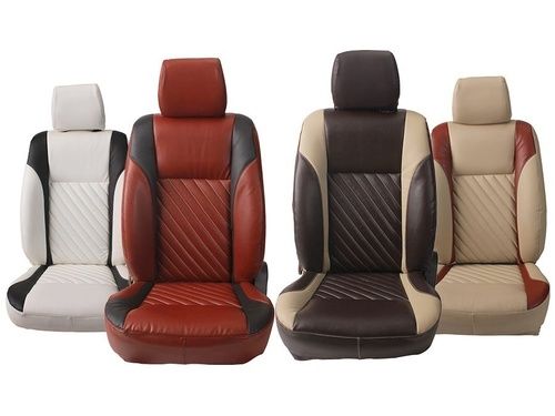 Set Of 2 Maroon And White Pu Leather Car Seat Cover For Four Wheeler at  2500.00 INR in Rudrapur