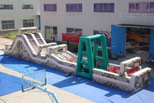 5K Run Inflatable Obstacle Course For Adults Inflatable Land Obstacle