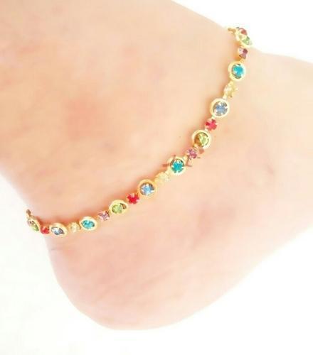 Cz Multi Diamond Anklets