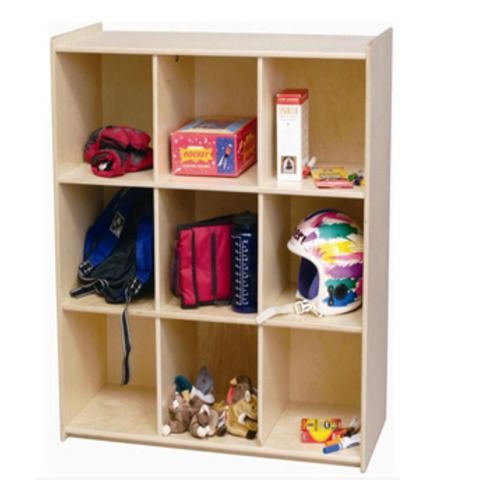 Polished 9 Block Kids Wooden Storage