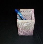 White Marble Carving Pen Holder