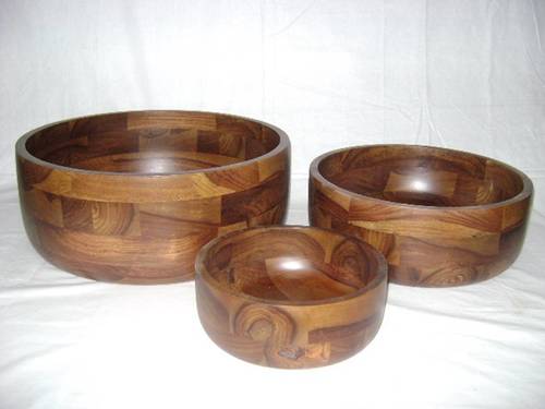 Wooden Bowl Set of Three