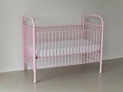 Pink Baby Cot With Railings