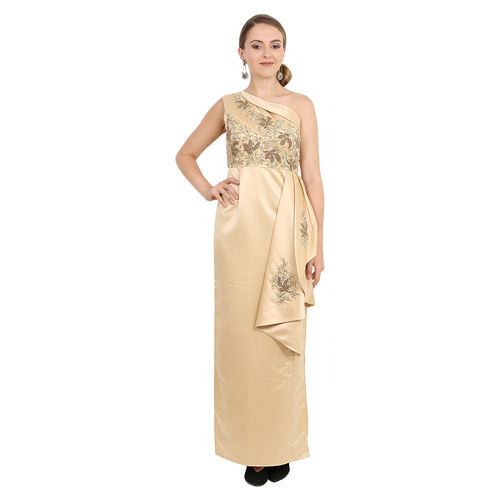 Golden Hand Embroidered Evening Gown Age Group: 18-30