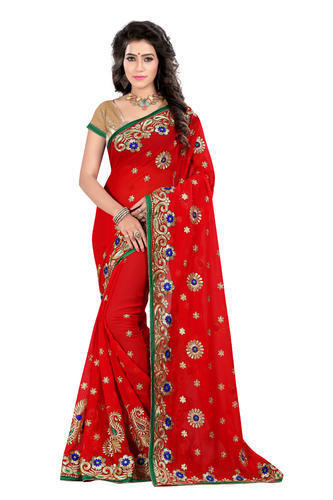 Ladies Kundan Work Saree