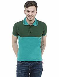 Green Mens Collared T Shirt