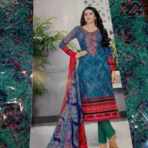 Cotton Printed Ladies Unstitched Salwar Suit