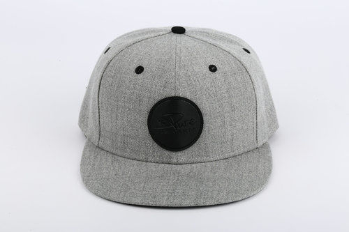 Trendy Wool Cap With Leather Patch