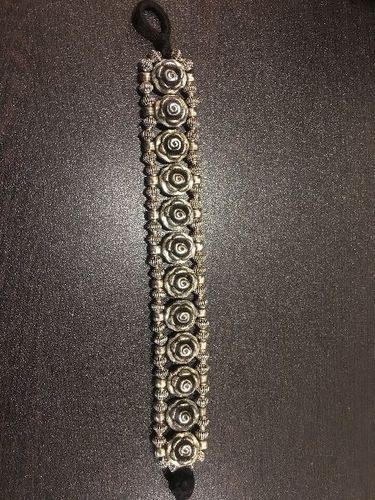 Fancy Silver Oxidized Bracelet