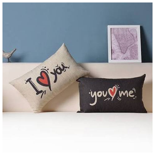 Rectangle Printed Couple Pillow