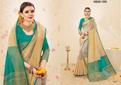 Silk Cotton Ladies Saree (Hisuk-1505)