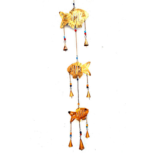 Golden Fish Designed Hanging Bell