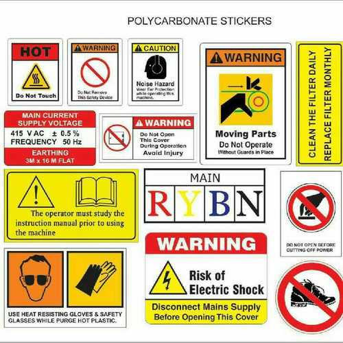 Industrial Customized Polycarbonate Stickers