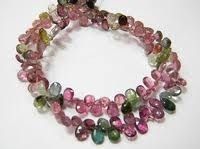 Multi Tourmaline Faceted Pears Brioletes