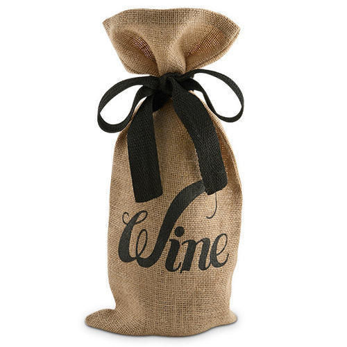 Wine Jute Bottle Bag