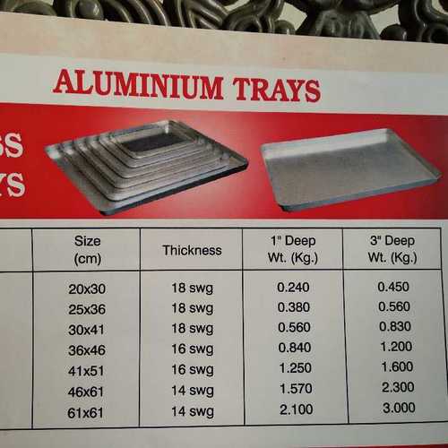 Aluminum Serving Rectangle Shape Trays 