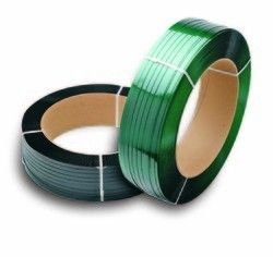 Green Plain Tear Resistance Polyester Strap For Packaging