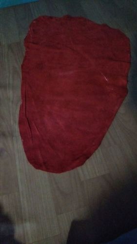 Red Pure Leather Fabric