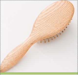 Wooden Hairbrush With Boar Bristles And Nylon Pins 