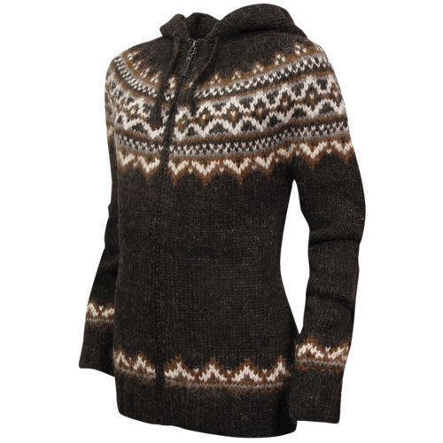 Ladies Wool Zipper Sweater