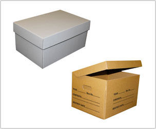 White Corrugated Boxes With Lids