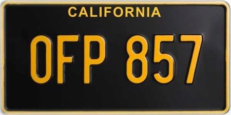 Glass License Number Plates