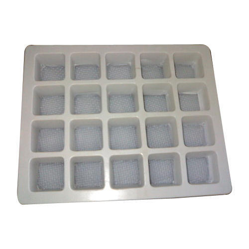 Chocolate Plastic Packaging White Tray